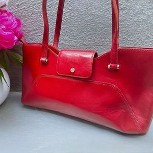 🌹Monsac original Apple red  shoulder Bag A0514 NWT🌹